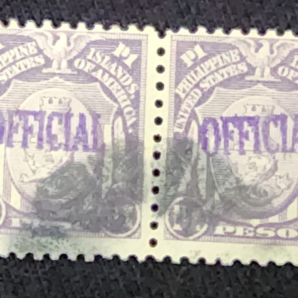 VintagePhilippine Islands Stamps Hand Stamp Official